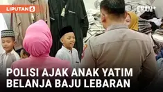 Sambut Idul Fitri, Polisi Ajak Puluhan Anak Yatim di Surabaya Belanja Baju Lebaran