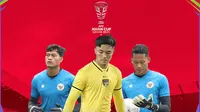 Piala Asia - Muhammad Riyandi, Ernando Ari, Syahrul Trisna (Bola.com/Adreanus Titus)