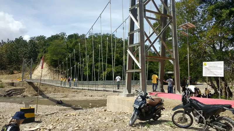 Jembatan Kian Rai Ikun, yang terletak tak jauh dari garis batas antara Indonesia-Timor Leste di Kabupaten Belu, NTT.