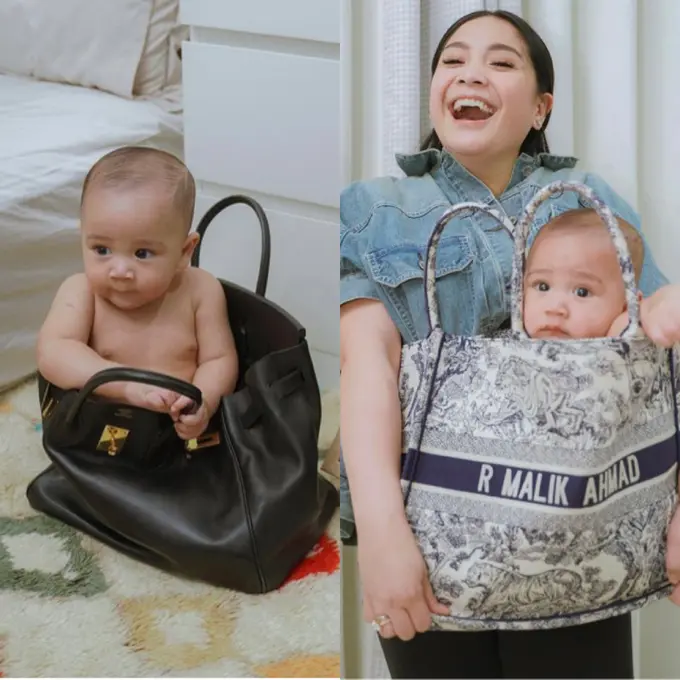 Ekspresi Rayyanza  Dimasukin Kedalam Tas Branded Nagita Slavina