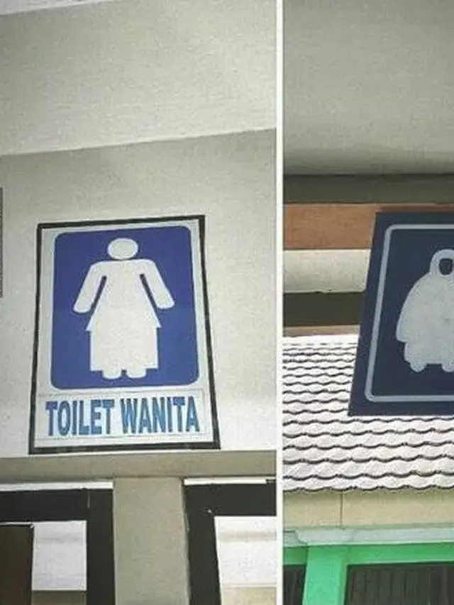 6 Tulisan Toilet Umum Wanita dan Pria Tak Sesuai Ini Bikin Bingung