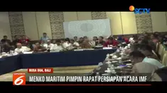Luhut memimpin rapat persiapan terakhir pertemuan tahunan IMF-World Bank di Nusa Dua, Bali.