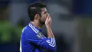 Striker Chelsea, Diego Costa, muram usai gagal menang melawan Bournemouth pada laga Liga Premier Inggris di Stadion Stamford Bridge, Inggris, Sabtu (5/12/2015). (AFP Photo/Justin Tallis)