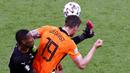 Kemenangan ini mengantarkan Timnas Belanda menjadi pimpinan klasemen Grup C dengan nilai sempurna enam poin. (Koen van Weel, Pool via AP)