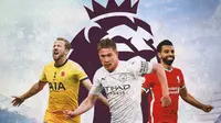 Premier League - Harry Kane, Kevin De Bruyne, Mohamed Salah (Bola.com/Adreanus Titus)