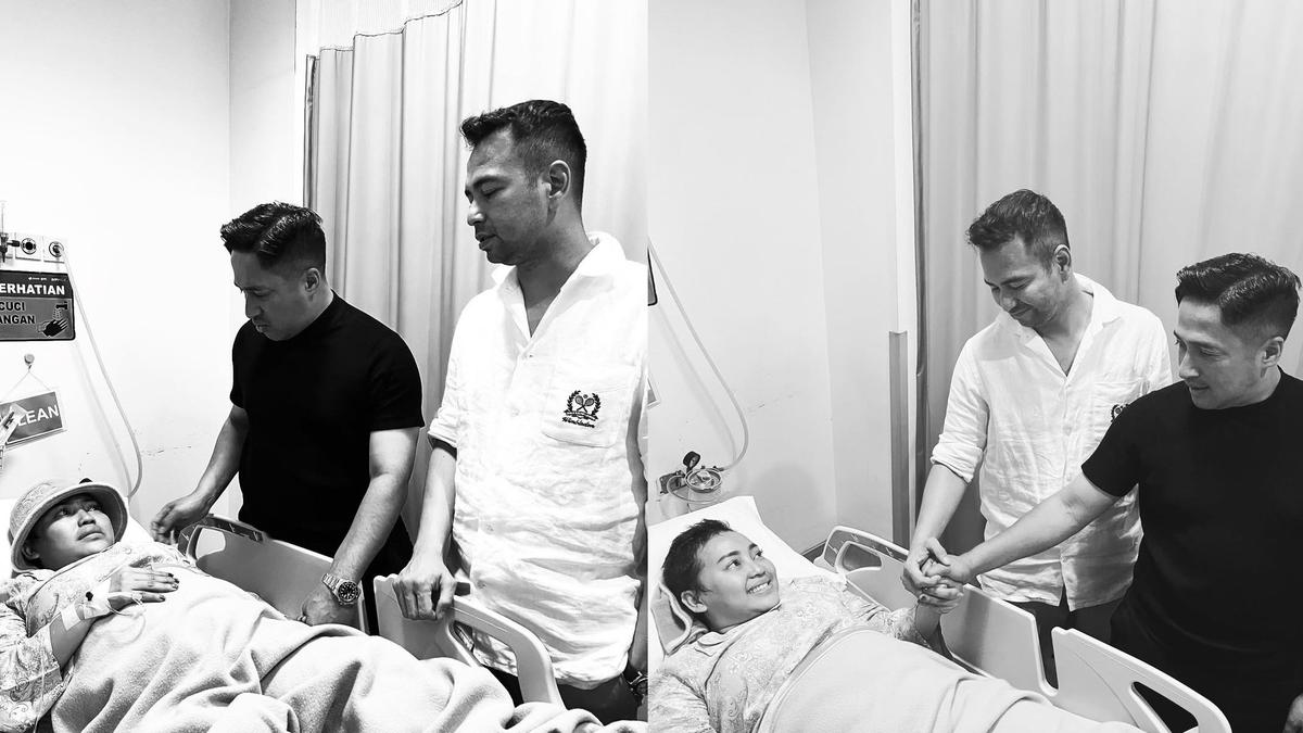 Potret Senyum Semringah Mendiang Mpok Alpa saat Dijenguk Dua Sahabatnya di Rumah Sakit, Raffi Ahmad: Kenanganmu Hidup Selamanya