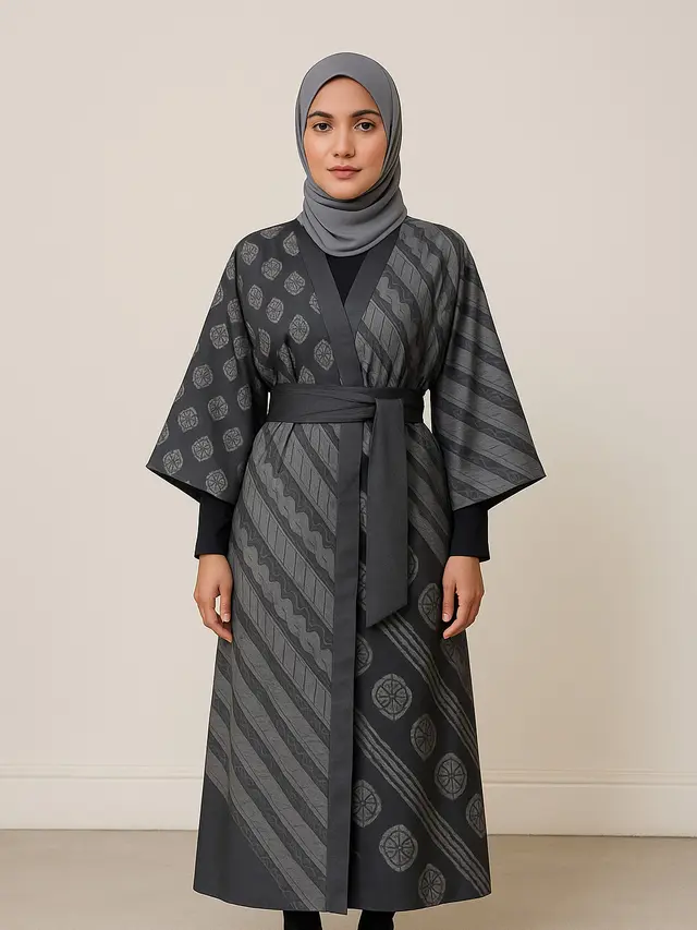Gamis Batik Kimono Fusion (Foto: ChatGPT)