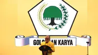 Abruizal Bakrie di pembukaan Munaslub Golkar di Bali Nusa Dua Convention Center (BNDCC), Kabupaten Badung, Bali, Sabtu (14/5/2016). (Liputan6.com/Johan Tallo)