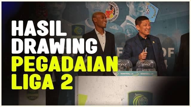 Berita video hasil drawing babak semifinal Pegadaian Liga 2 2023/2024. Semen Padang berhdapan dengan Malut United. Sementara Persiraja Banda Aceh kontra PSBS Biak.