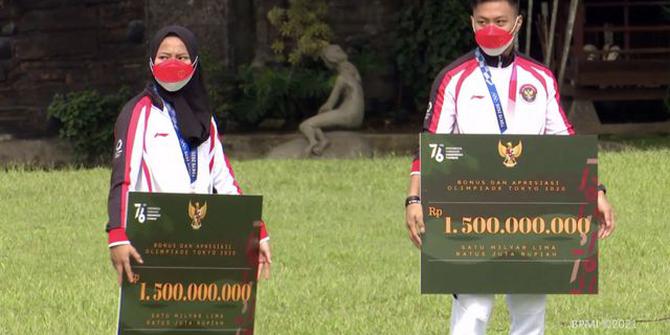 VIDEO: Hore! Atlet Olimpiade Tokyo 2020 Terima Bonus dari Presiden Jokowi