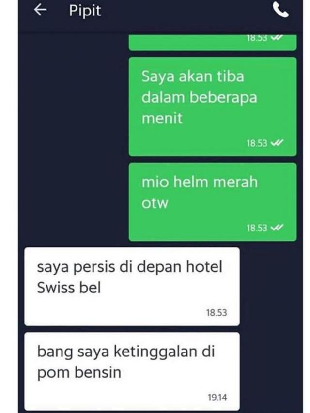 Bikin Garuk Kepala, 8 Chat Tanya Lokasi Driver Ojol dan Penumpangnya