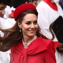 Kate Middleton di kebaktian perayaan Hari Persemakmuran 2025. (dok. HENRY NICHOLLS / AFP)