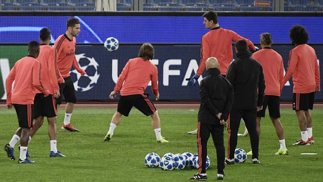 Latihan Real Madrid Vs AS Roma