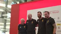 Empat legenda Liverpool, Gary McAllister, Roy Evans, Patrik Berger, dan Jason McAteer. (Budi Prasetyo Harsono)