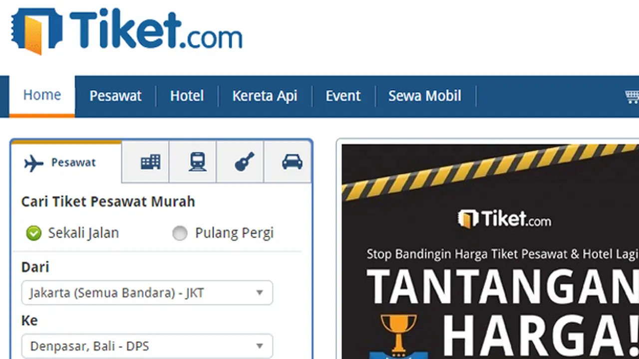Bisnis Travel Online Tiket.com Tumbuh 3 Kali Lipat 