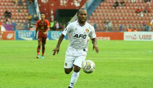 Feri Pahabol menyumbang satu gol kemenangan Persik atas Arema FC dengan skor 2-3 di Stadion PTIK Jakarta, Selasa (28/2/2023). (Bola.com/Gatot Sumitro)