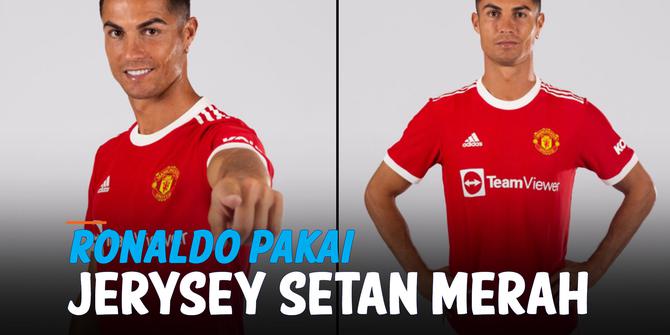 VIDEO: Lihat Nih, Penampakan Perdana Cristiano Ronaldo Pakai Jersey Manchester United