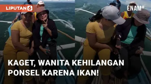 VIDEO: Kaget, Wanita Ini Kehilangan Ponsel Dari Genggamannya Karena Ikan Lewat!