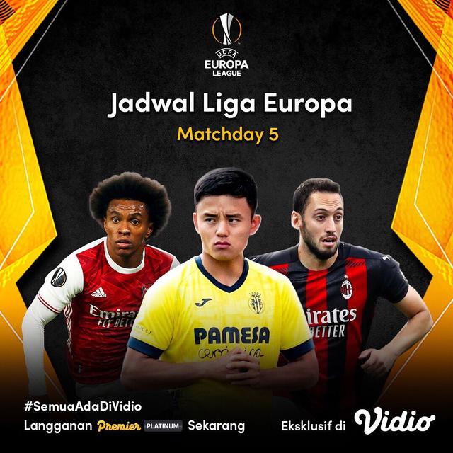 Jadwal Liga Europa Matchday 5