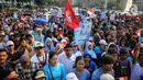 Diprediksi ribuan masyarakat akan turun ke jalan menyaksikan arak-arakan Presiden dan Wakil Presiden Republik Indonesia terpilih 2024-2029, Prabowo Subianto-Gibran Rakabuming Raka. (Liputan6.com/Angga Yuniar)