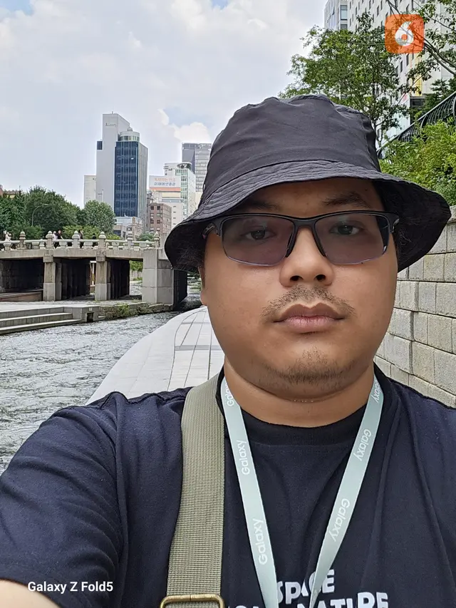 Hasil selfie dengan kamera cover Samsung Galaxy Z Fold5 (Liputan6.com/Giovani Dio Prasasti)