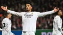 Pada menit ke-56, Jude Bellingham menambah keunggulan Real Madrid atas Brest. (Damien MEYER/AFP)