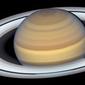 Saturnus. (NASA/ESA, A. Simon/GSFC/M.H. Wong/University of California, Berkeley/OPAL Team)