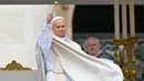 Ritus yang diikuti Paus Leo XIV menampilkan beberapa momen dengan makna simbolis yang mendalam. (Alberto PIZZOLI/AFP)