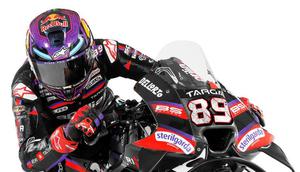 Pembalap Aprilia, Jorge Martin saat perkenalan livery motor tim jelang MotoGP 2026. (X/MotoGP)