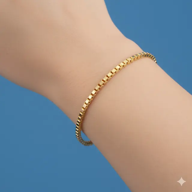 Model Gelang Emas Rantai Pasir 24K. Foto: Gemini