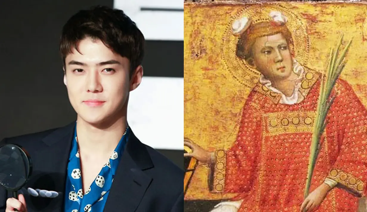 Menurut EXO-L, Sehun EXO mempunyai wajah yang mirip dengan Saint Stephen. (Foto: koreaboo.com)