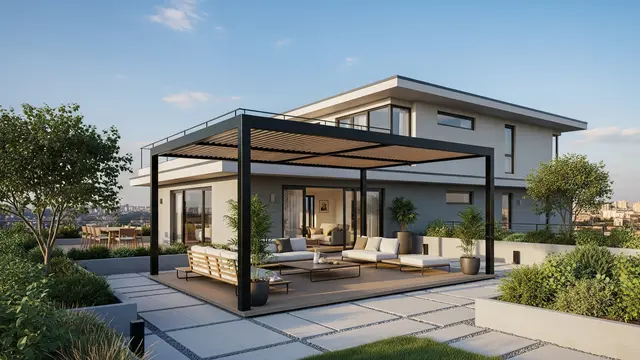 Desain Gazebo Rooftop Sederhana untuk Rumah 2 Lantai/Gemini AI