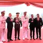 Sejumlah Menteri Kabinet Indonesia Maju menghadiri upacara peringatan HUT Ke-78 Tentara Nasional Indonesia (TNI) yang digelar di Lapangan Silang Monas, Jakarta Pusat, Kamis (5/10/2023). (Dok. Istimewa)