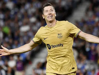 Pertemuan pemain dan mantan klubnya akan tersaji di Grup C. Penyerang baru Barcelona, Robert Lewandowski, akan menghadapi eks klub yang telah ia bela selama delapan tahun yakni Bayern Munchen. (AFP/Ander Gillenea)