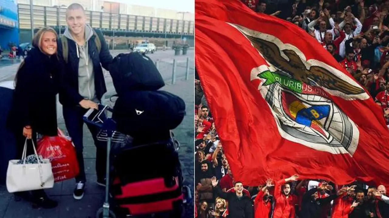 Bek Benfica, Victor Lindelof bersama pacarnya, Majea Nilsson 