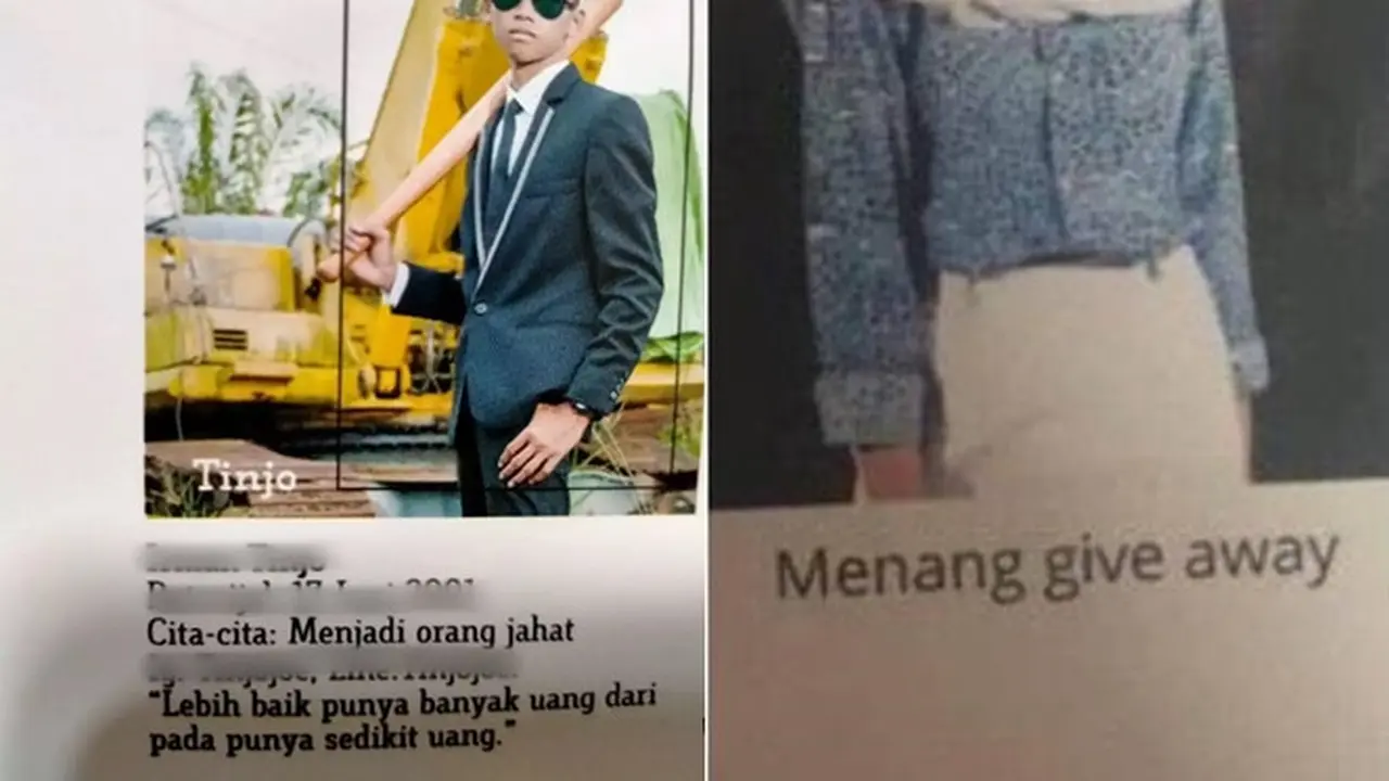 6 Cita-Cita Absurd Siswa di Buku Tahunan Ini Bikin Ketawa Lepas