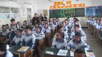 Murid-murid di SMA Urumqi, Xinjiang, China. (Liputan6.com/Arie Mega Prastiwi)