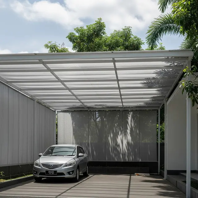 Desain Paranet untuk Carport