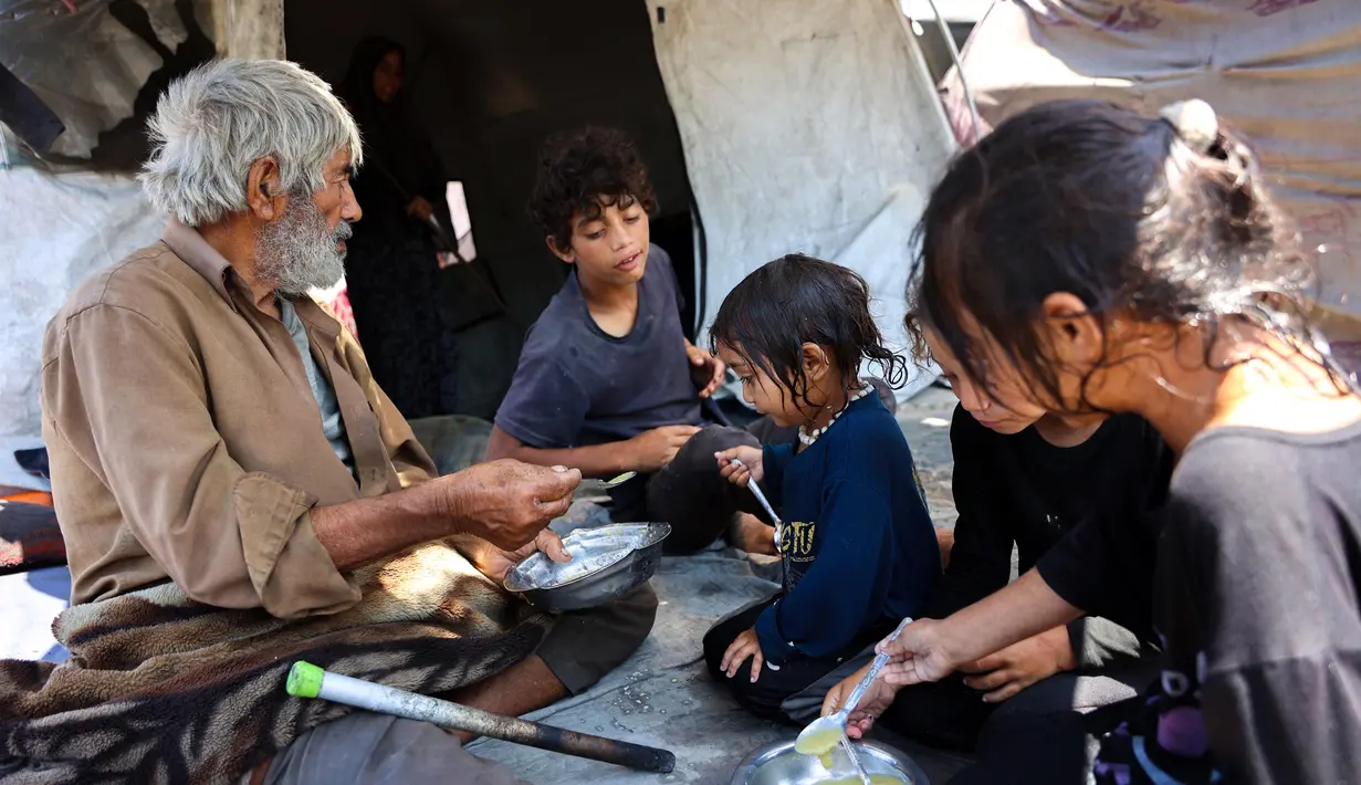 Krisis pangan di Gaza telah menjadi bencana kelaparan pertama di abad ke-21. (Omar AL-QATTAA/AFP)