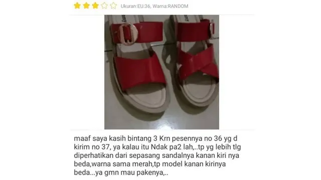 6 Momen Apes Belanja Sepatu di Online Shop Ini Tak Sesuai Ekspektasi