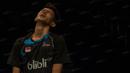 Tunggal putra Indonesia, Bayu Pangisthu, tampak kecewa usai takluk 14-21 dan 6-21 dari tunggal putra Malaysia, Goh Soon Huat, pada kualifikasi BCA Indonesia Open 2016. (Bola.com/Vitalis Yogi Trisna)