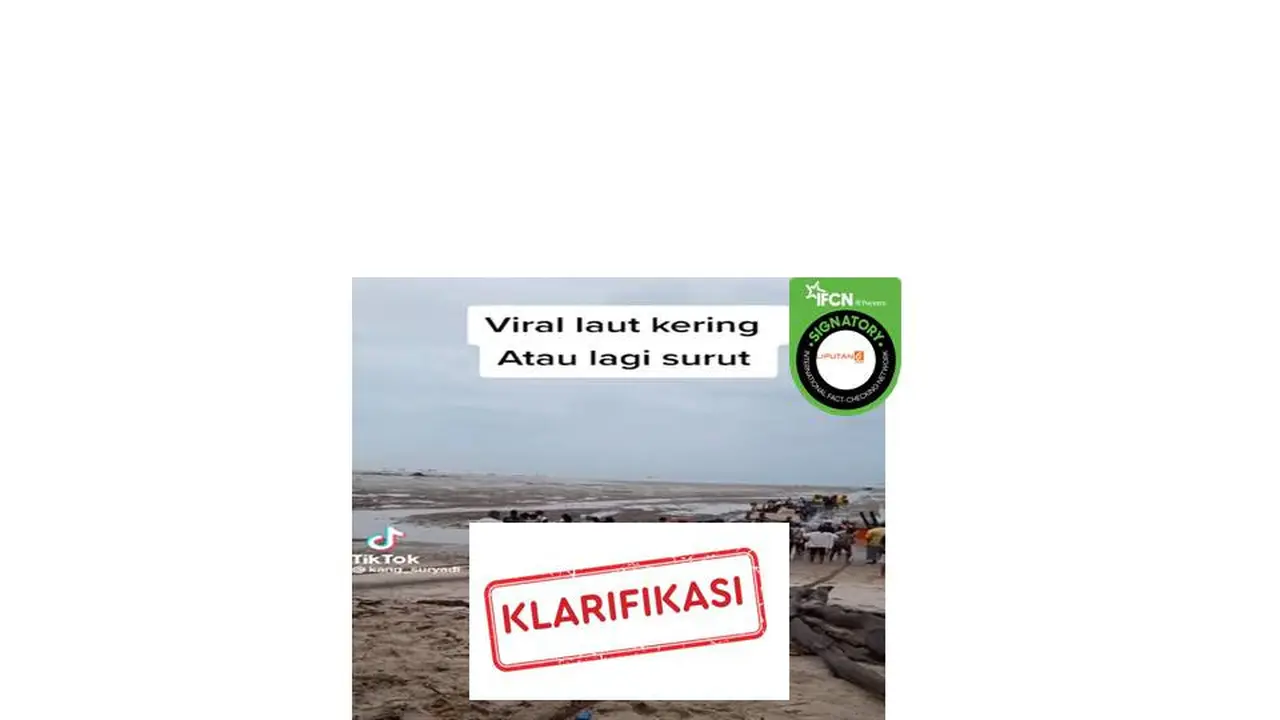 Cek Fakta video air laut surut akan ada tsunami di Bangka Belitung