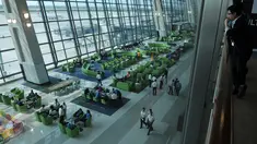 Kementerian perhubungan menggelar simulasi operasional di Terminal 3 Ultimate Bandara Internasional Soekarno-Hatta, Tangerang, Senin (1/8). Proses ini dilakukan sebelum Terminal 3 Ultimate mulai beroperasi. (Liputan6.com/Johan Tallo)