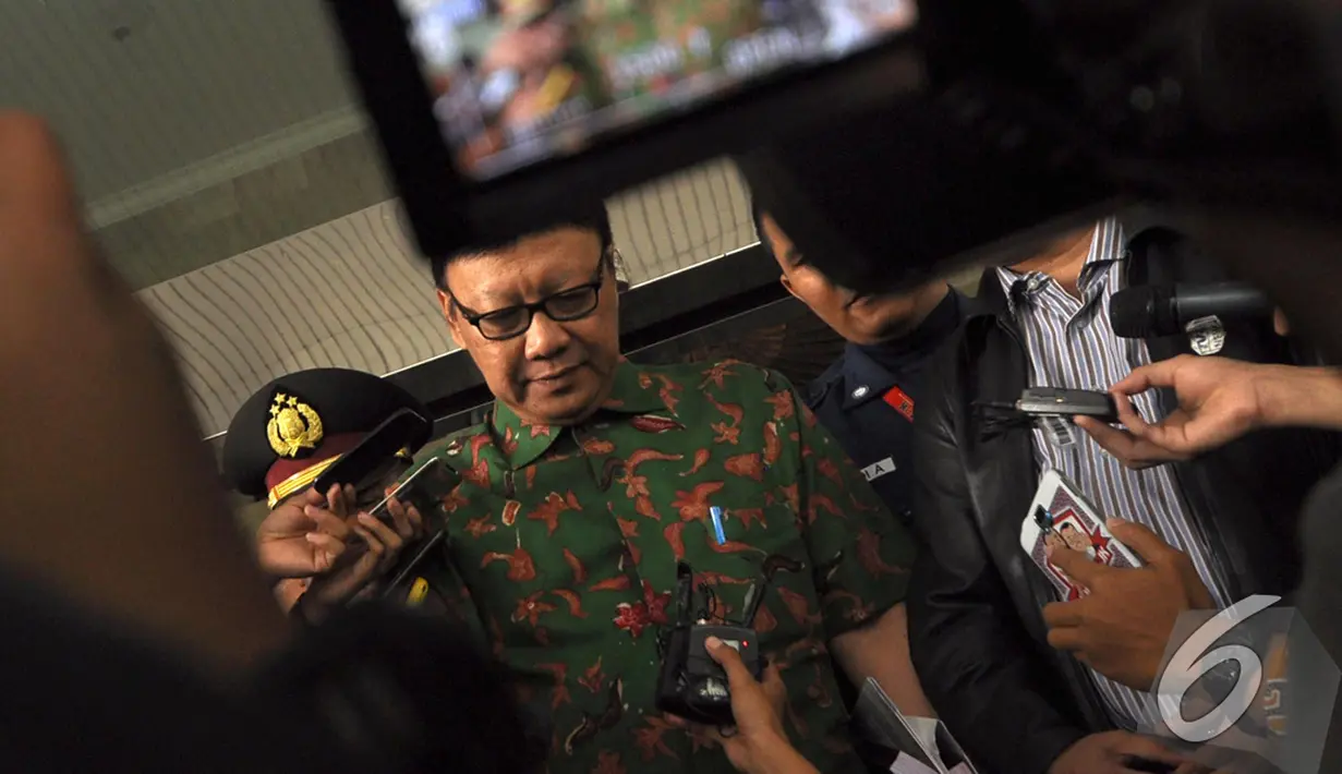 Tjahjo menyatakan dirinya termasuk salah satu pejabat yang taat melaporkan harta kekayaan  kepada KPK, Jakarta, Senin (10/11/2014) (Liputan6.com/MIftahul Hayat)