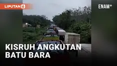 TRUK BATU BARA PARKIR DI BAHU JALAN, AKSES SAROLANGUN-TEMBESI LUMPUH TOTAL
