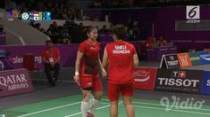 Ganda putri Indonesia, Greysia Polii / Apriani Rahayu harus mengakui keunggulan pasangan Jepang pada babak semifinal Asian Games 2018.
