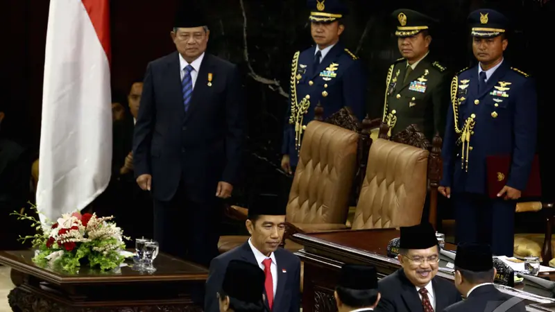 Suasana Pelantikan Jokowi dan Jusuf Kalla