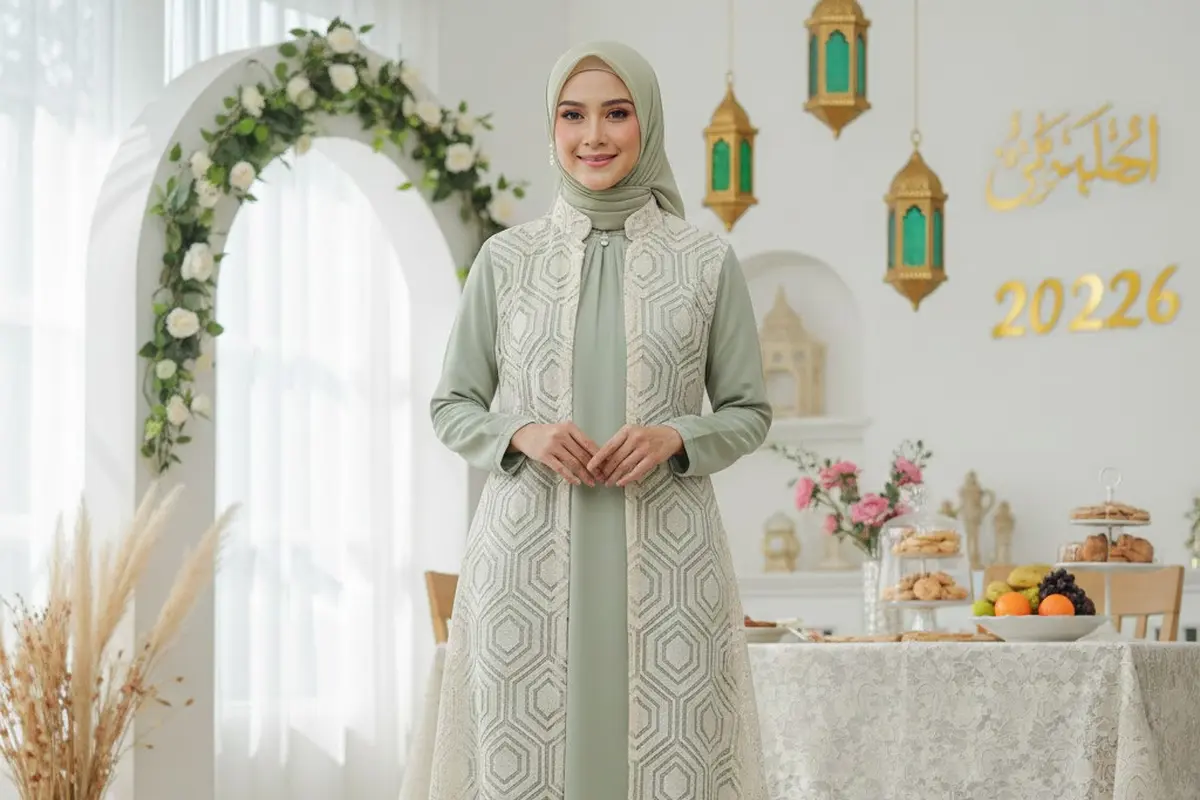 Gamis Rompi Lepas Kerah Sanghai (Gemini AI)