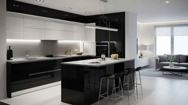 Dapur Monochrome Modern
