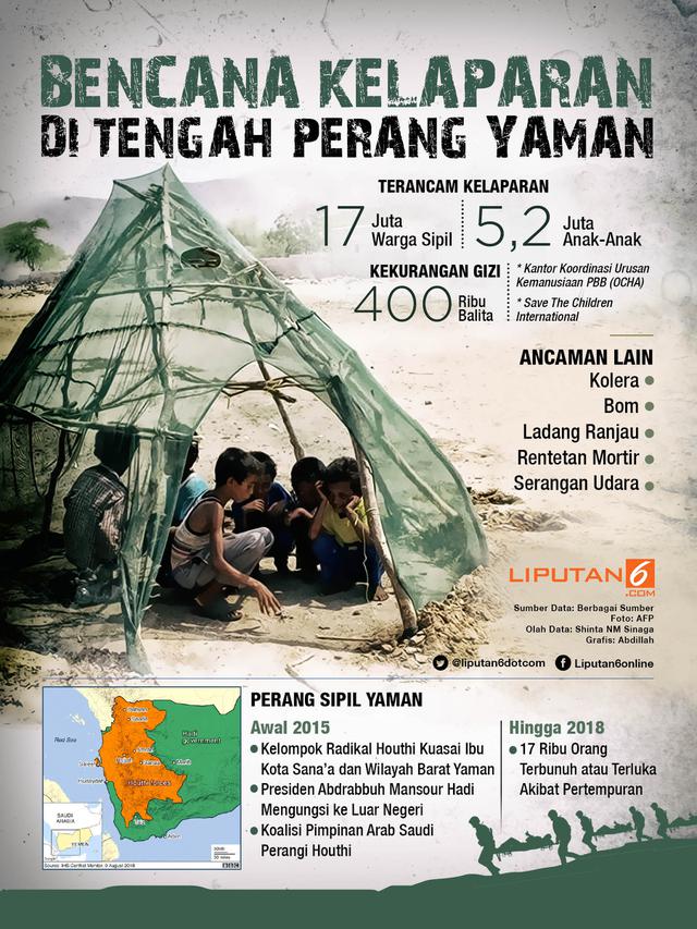 <span>Infografis Bencana Kelaparan di Tengah Perang Yaman (Liputan6.com/Abdillah)</span>